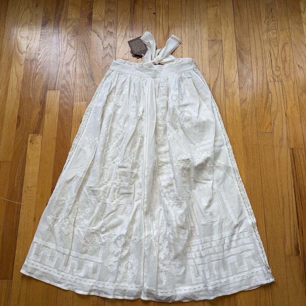 NEW Anthropologie Forever That Girl Skirt 6 Lace Embroidered Maxi Boho Cotton - Picture 2 of 14